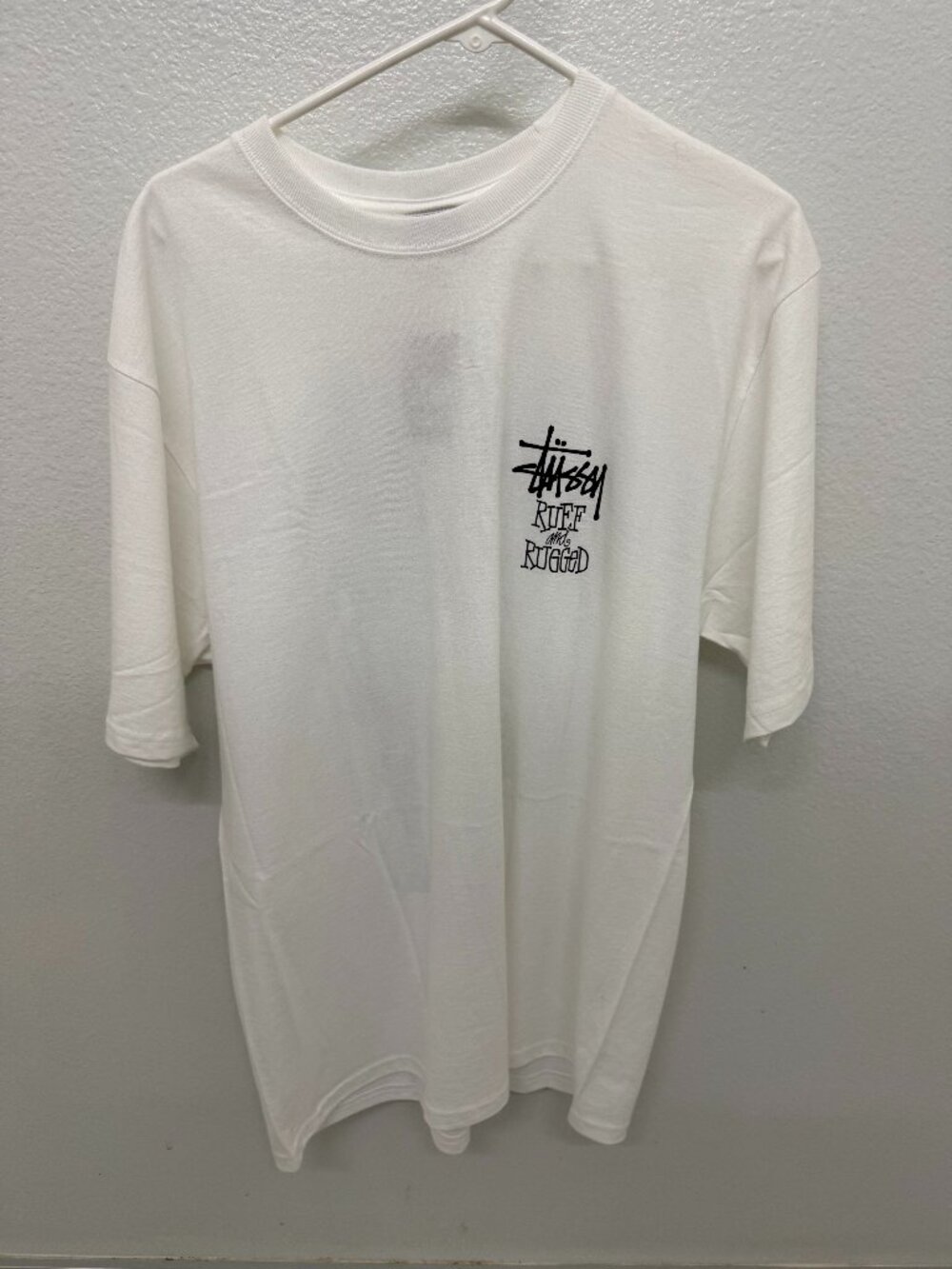 Stüssy 'Well Suited For This Ruff And Rugged World' White T-Shirt